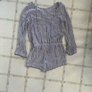 Cloth & Stone Striped Button-Up Women's Romper.
